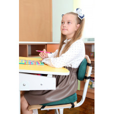 Комплект детских ортопедических подушек для сидения School Comfort, Correct Shape® (М1-S, М2) 5-10 лет зелёный